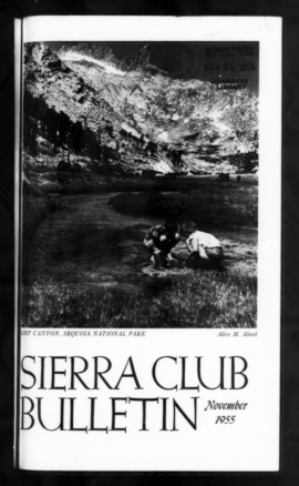 Sierra Club Bulletin 1955 Vol 40 No 9 November cover